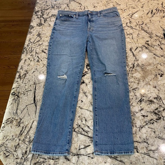 Madewell The High-Rise Slim Boyjean: Ripped Edition Size 32 - Picture 2 of 9